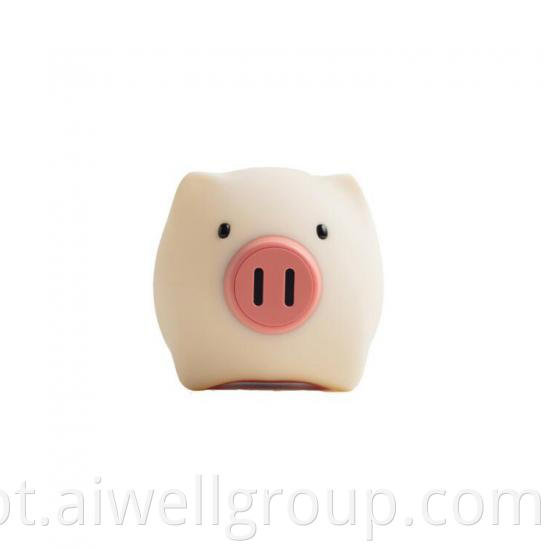 animal pig silicone lamp